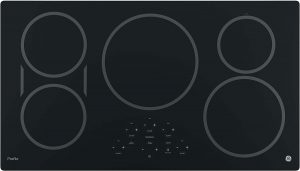 Induction Cooktop With Downdraft GE 36 Inch 5 Induction Burners