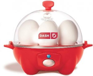 Dash Rapid Egg Cooker: 6 Egg Capacity Electric Egg Cooker for Hard Boiled Eggs, Poached Eggs, Scrambled Eggs, or Omelets with Auto Shut Off Feature – Red